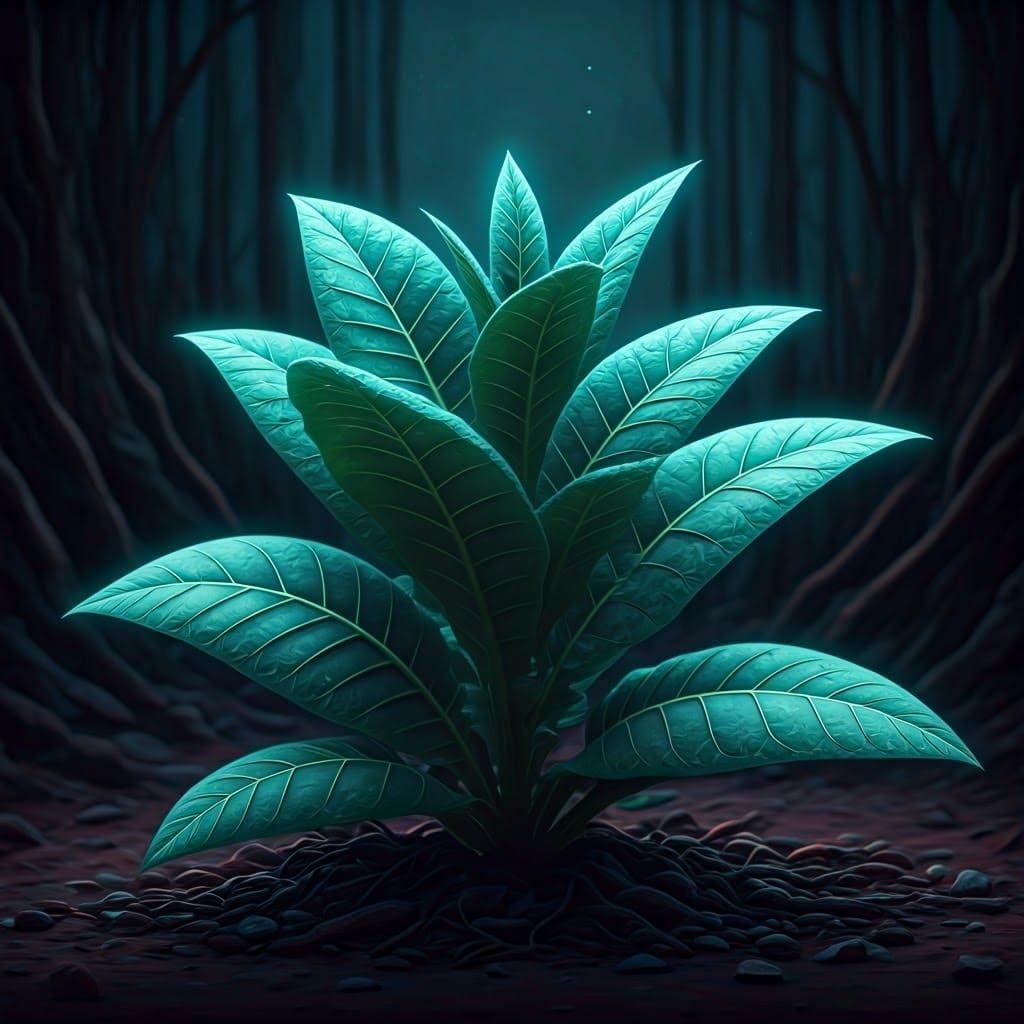 Bioluminescent Tobacco Plants Radiate Ethereal Blue-Green Li...