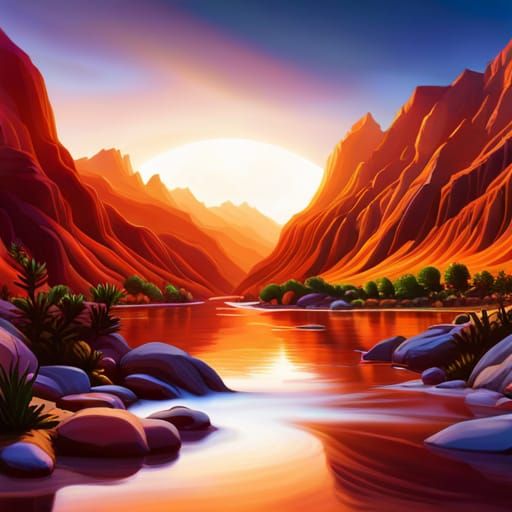 Miniature Fantasy World in Liquid Amber