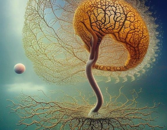 Infinite Consciousness: Fractal Tree Branches and Surreal Fl...