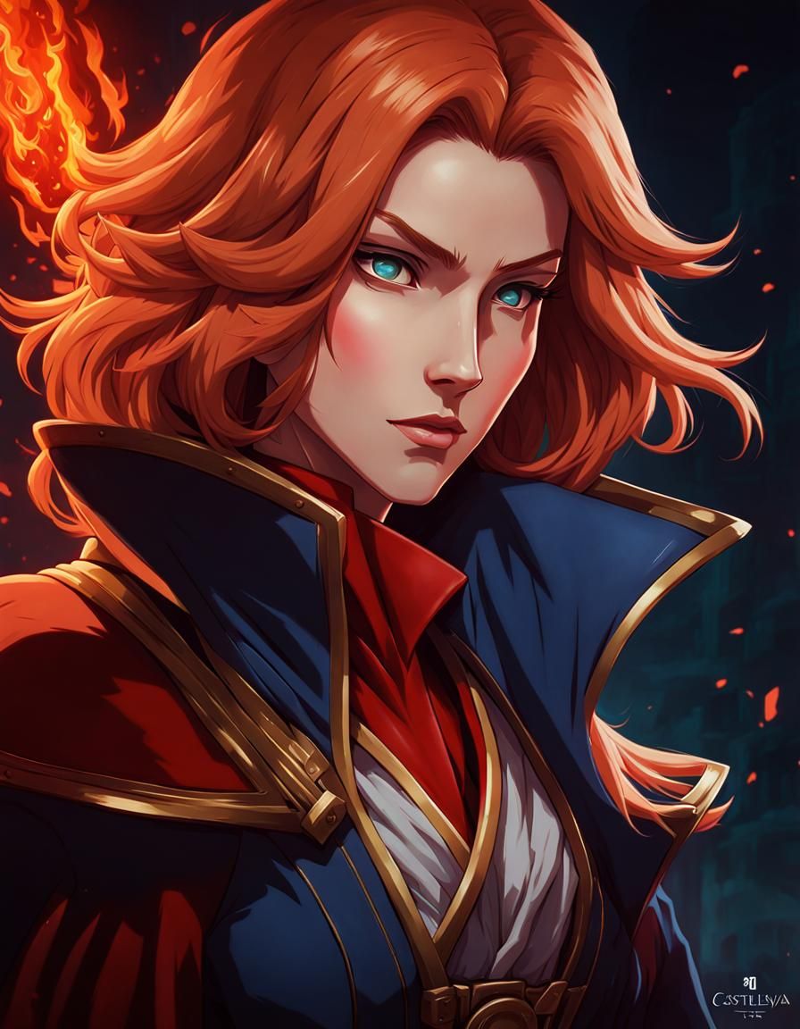 Anime-Inspired Portrait of Sypha Belnades