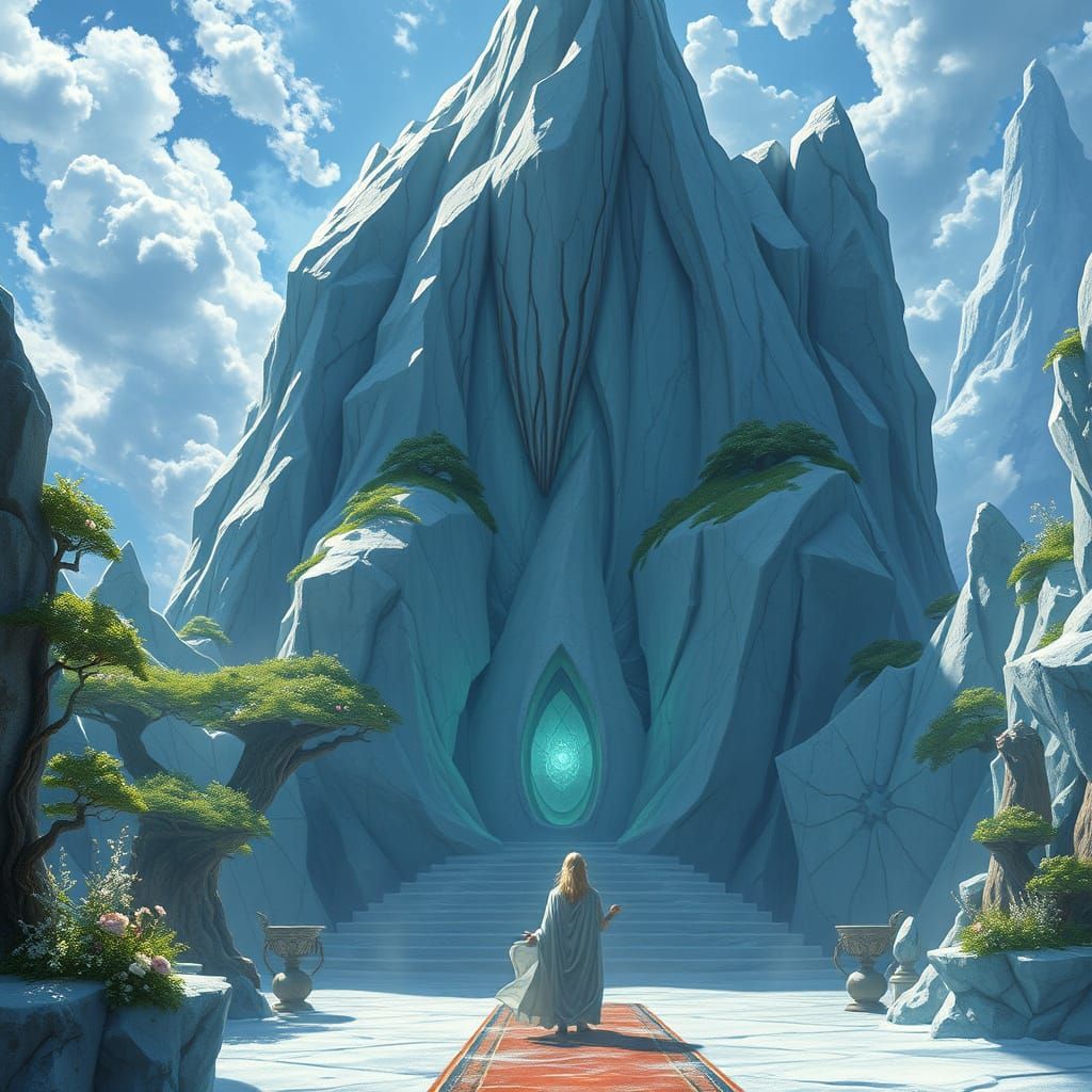 Mystical Sanctuary of Icesplendor in a Perpetual Storm