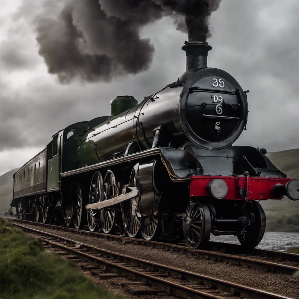 Mallard Steam Train on Glenfinnan Viaduct