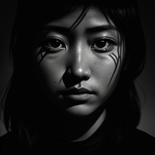 Silhouette Portrait in the Style of Shadow Art