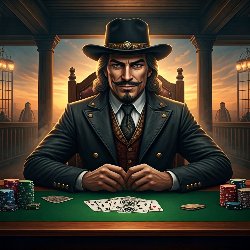 Jack of Spades Riverboat Gambler in Smokey Saloon