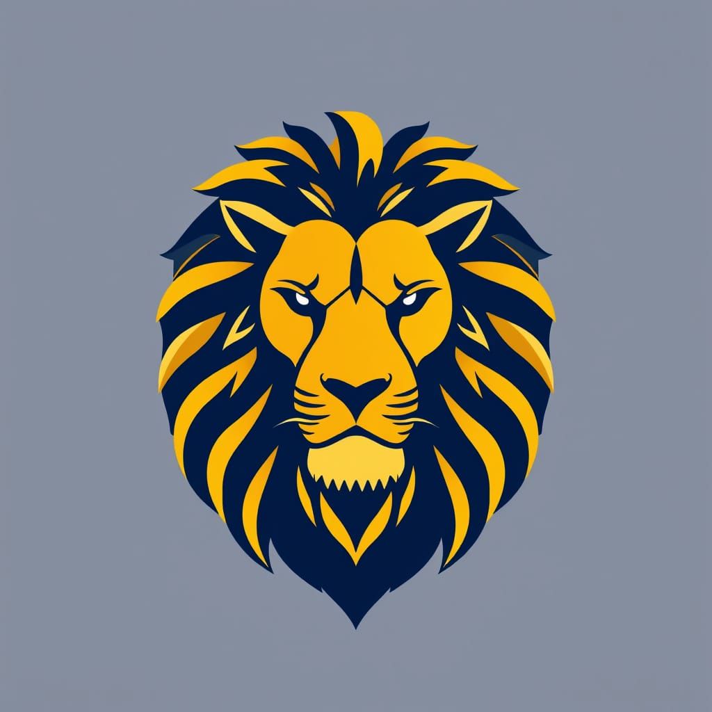 Luxurious Lion Logo in Modern Minimalist Style