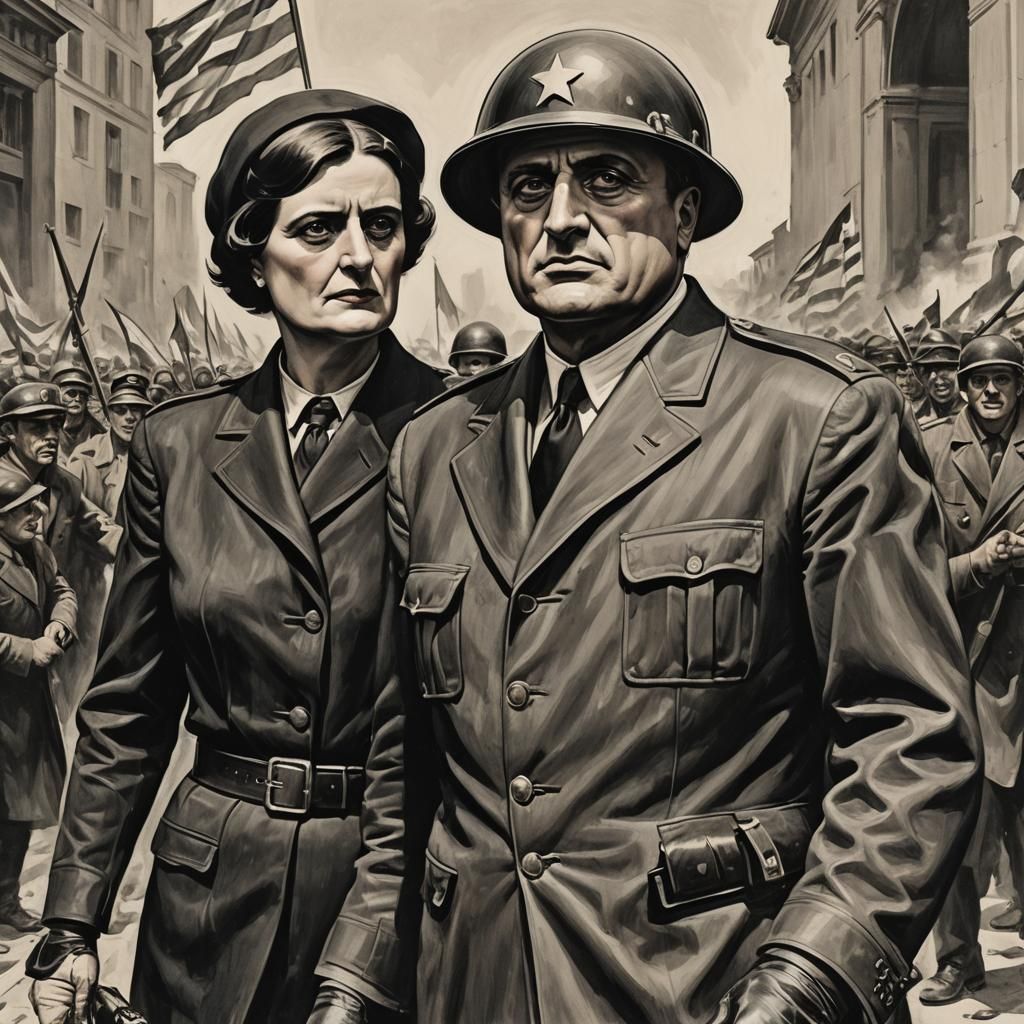 Sinister Rendition of Historical Figures in Rutkowski Style