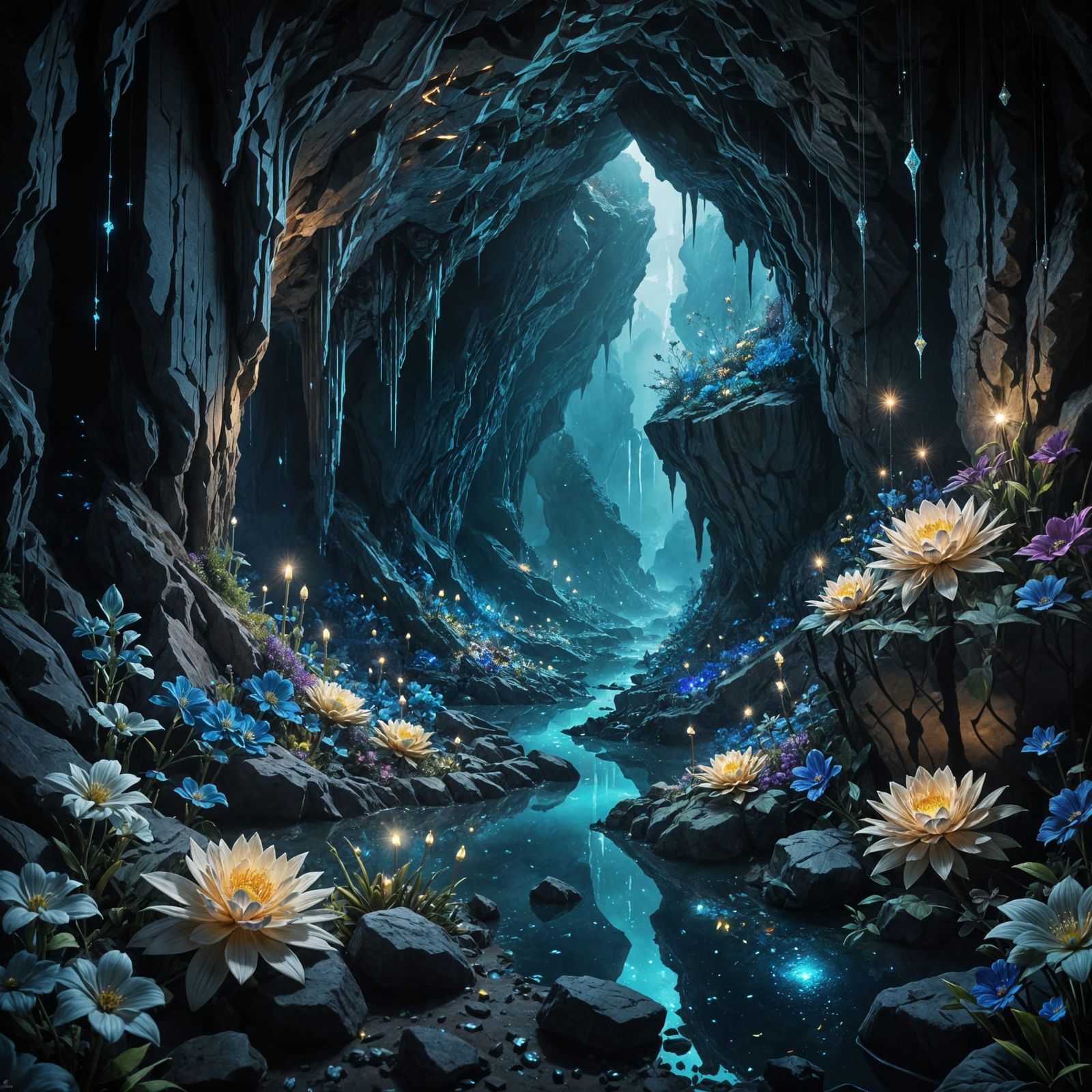 Luminescent Crystals Illuminate Subsurface Cave