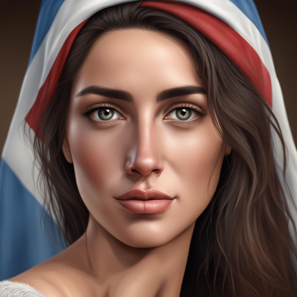 Realistic Portrait of a Beautiful Uruguayan Woman