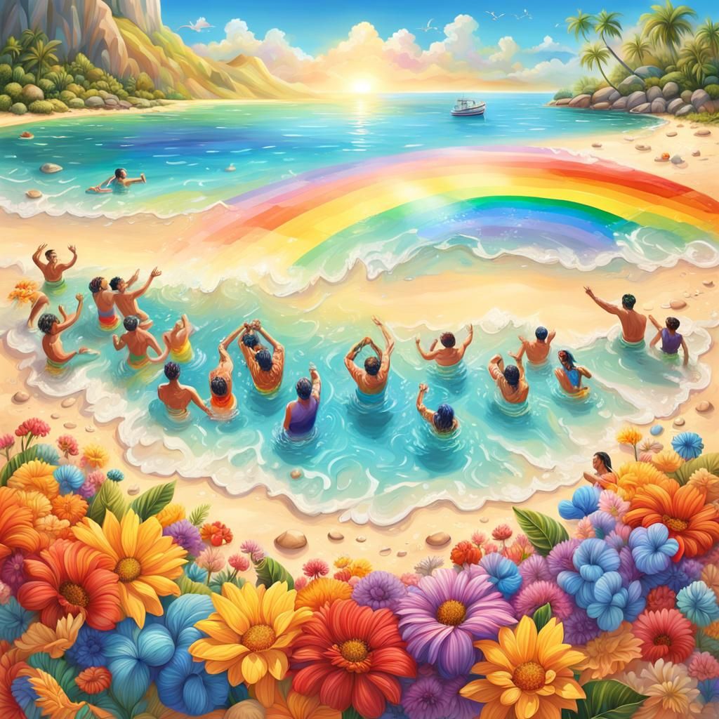 Global LGBT Pride Celebration on Island Paradise