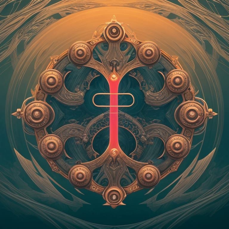 Abstract Geometric Art Piece in Monochromatic Hues