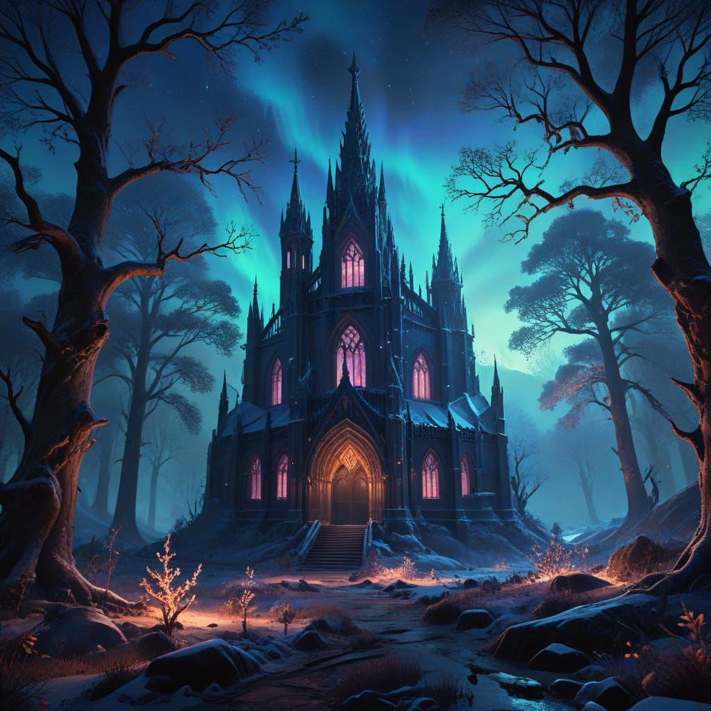 Ethereal Winter Forests Unfurl Mystical Power