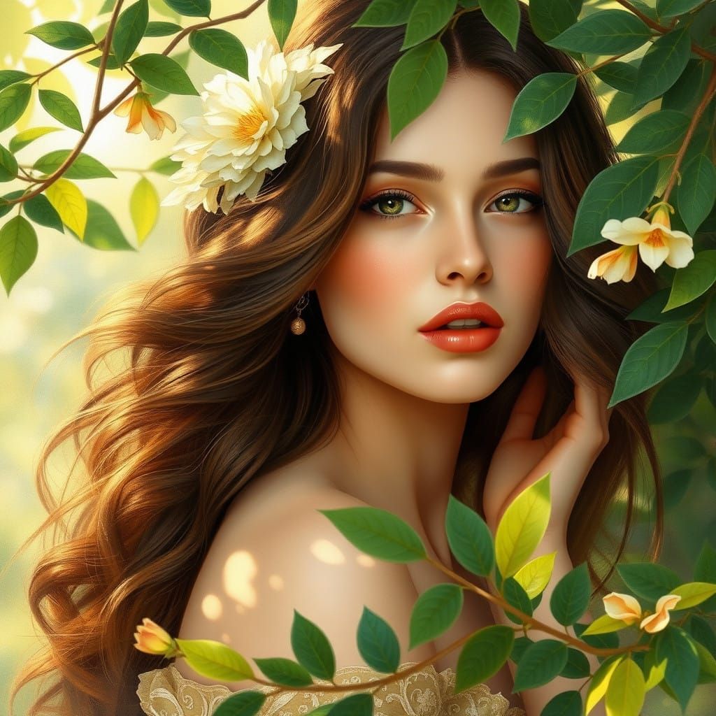 Ethereal Art Nouveau Beauty in Nature