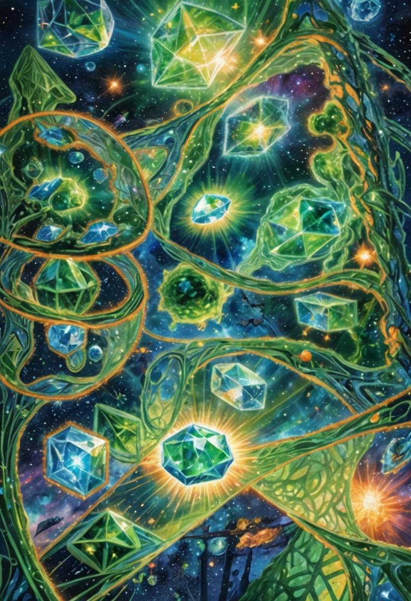 Divided Planet with Diamond Core and Spaceships