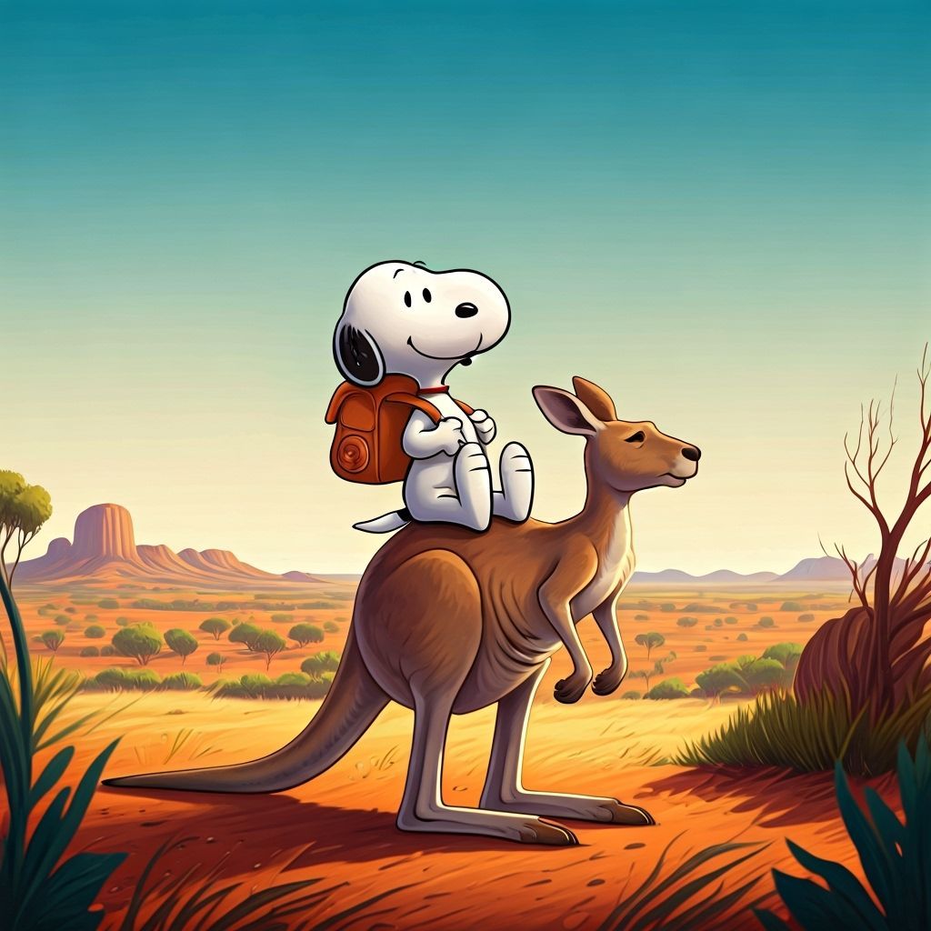 Snoopy and kangaroo