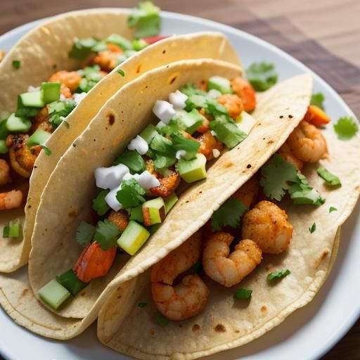 Mexican Crispy Shrimp Tacos: Professional Food Photography