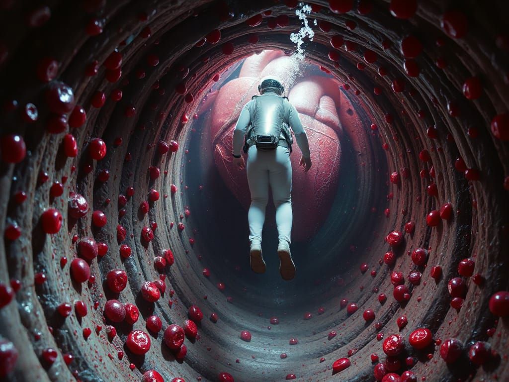 Diver's Sci-Fi Journey Inside a Giant Vein