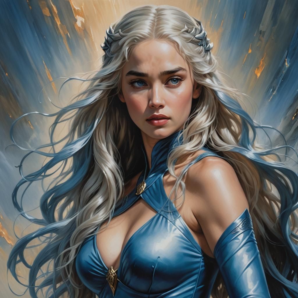 close up of beautiful Daenerys Targaryen