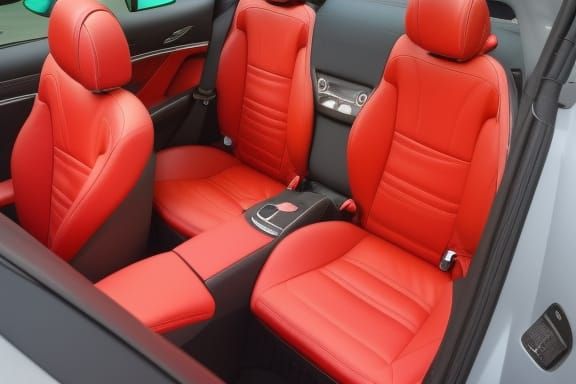 Red Mercedes SL R232 Interior View