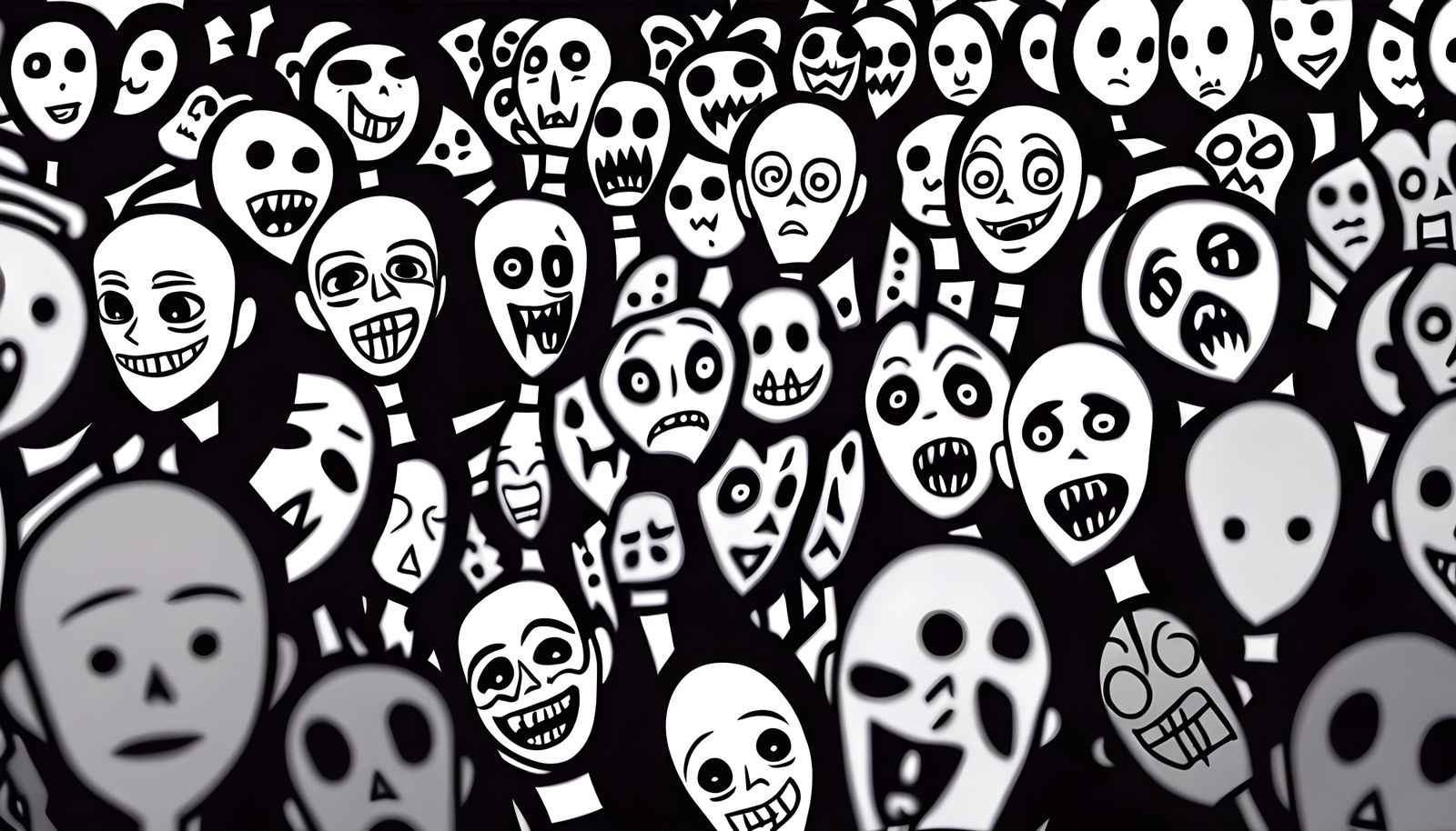 Sinister Porcelain Mannequin in Charcoal Style