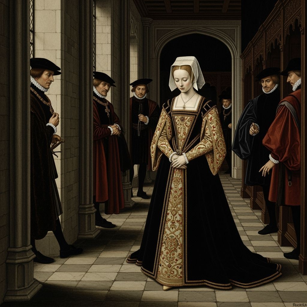 Tudor Woman in Gable Hood at Hampton Court