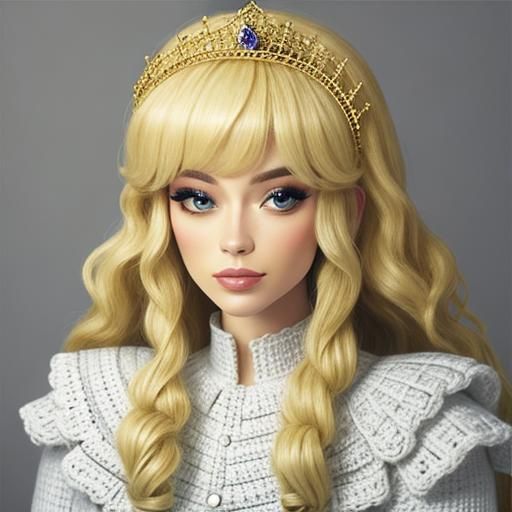 Crochet Blonde Princess Doll