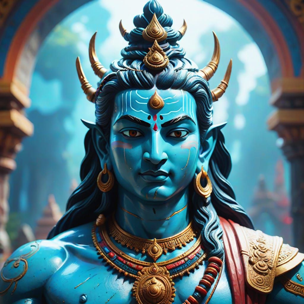 Shiva in Crystal Brilliance