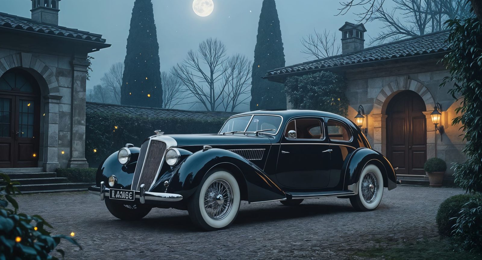 1939 Alfa Romeo Coupé in Foggy Italian Villa