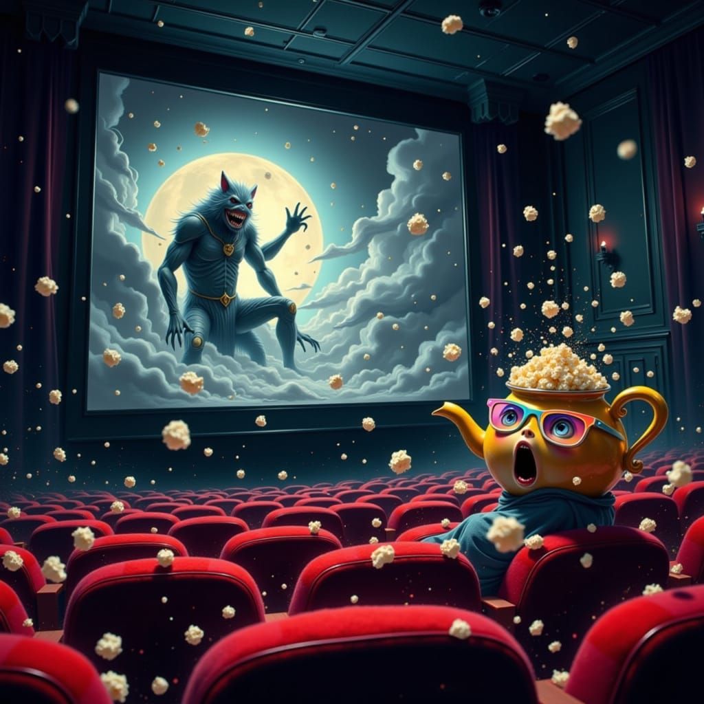 Terrified Teapot's Movie Scare in Pixar Style