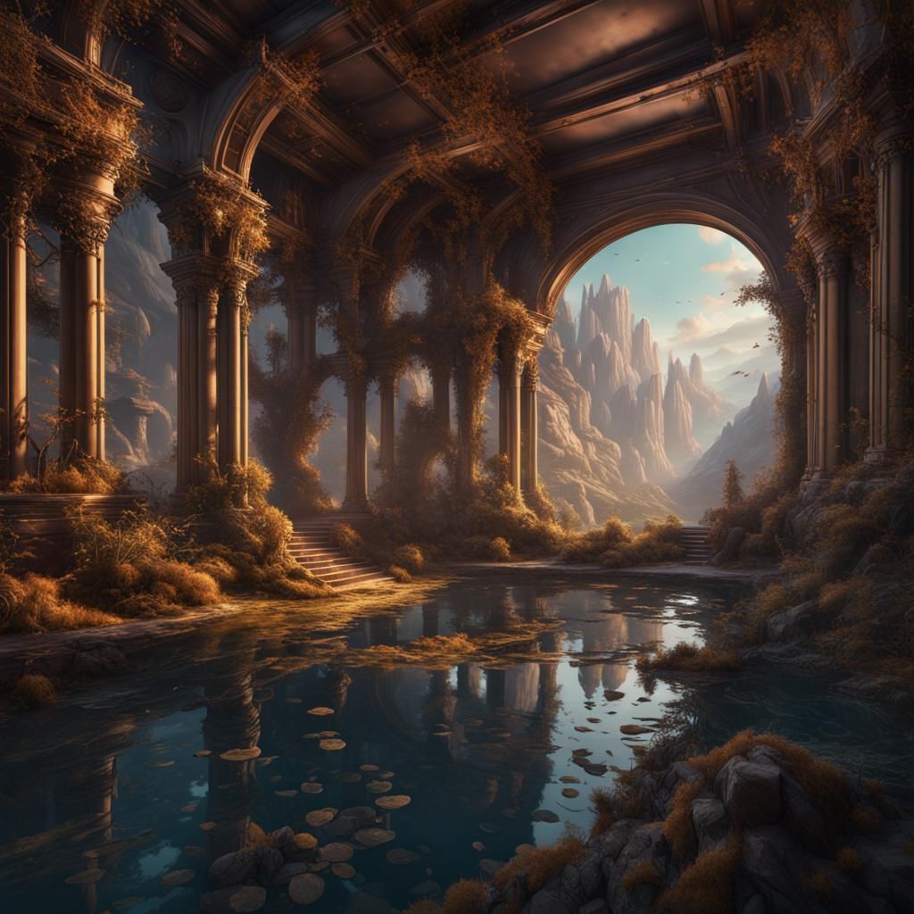 Fantastical Matte Painting in Deep Color