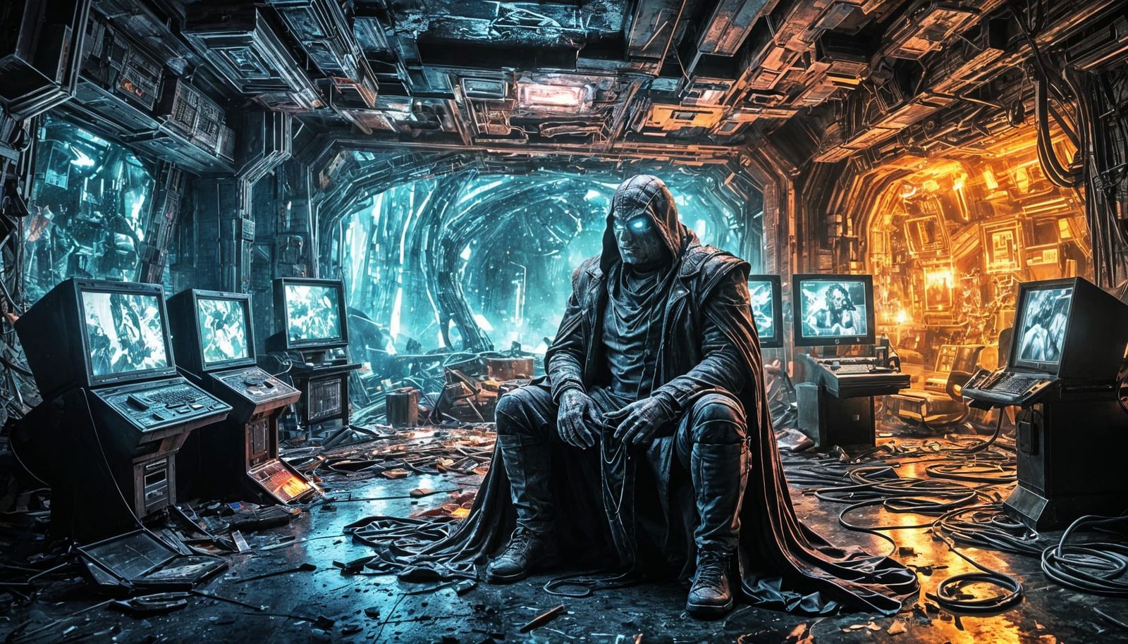 The Glitch: Master of Digital Chaos in Giger Style