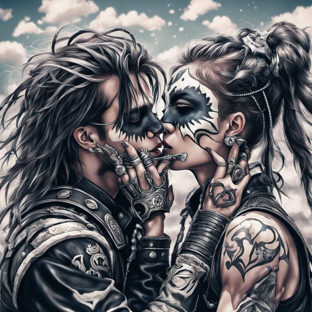 Passionate Kiss in Chaotic Style