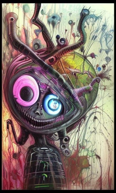 Sci-Fi Horror Balloon Animals in Cosmic Ink