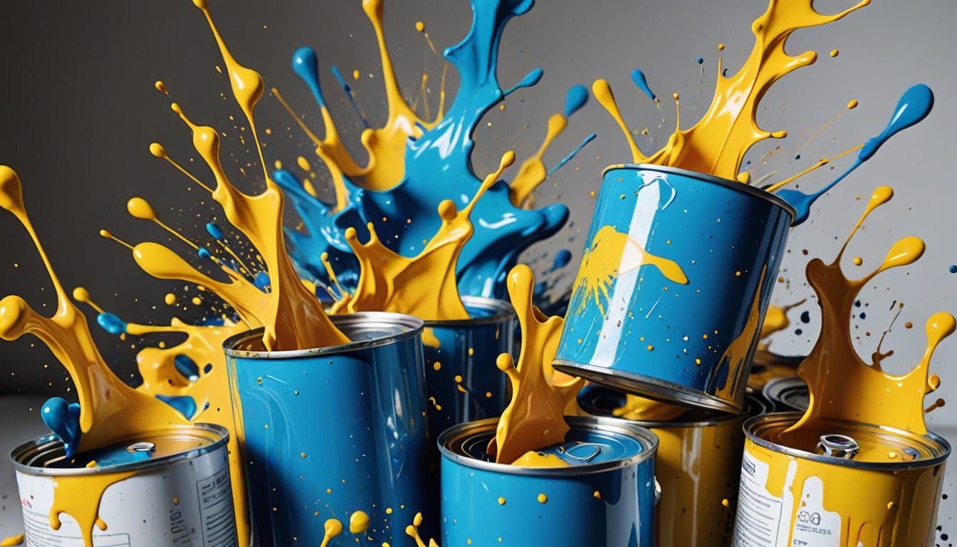 Vibrant Abstract Expressionism in Colorful Chaos