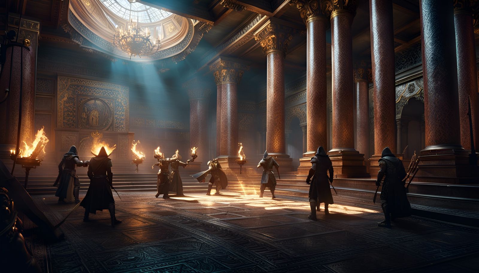 Heroes Clash in Sinister Chamber: Fantasy Action