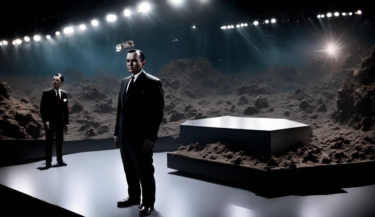 Meanwhile, in an Ed Wood Movie - Sci-fi Diorama  Style <lora:History Now and Then:1.0>