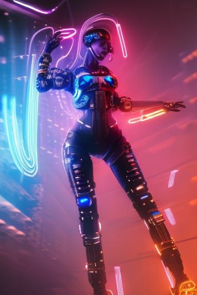 female cyborg cyberpunk 4