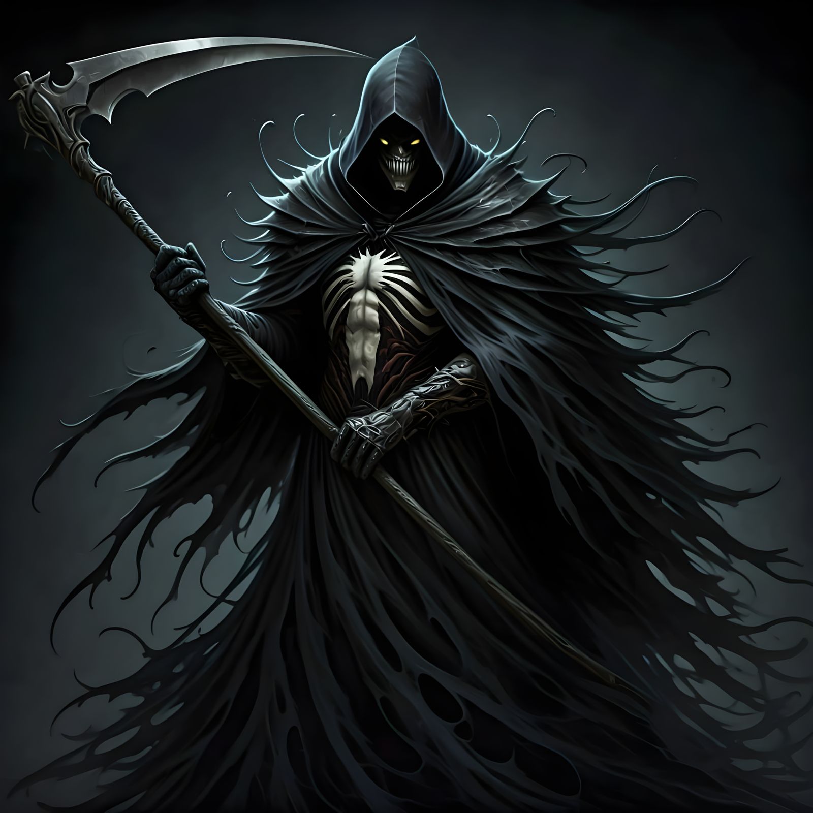 Venom Symbiote as Grim Reaper