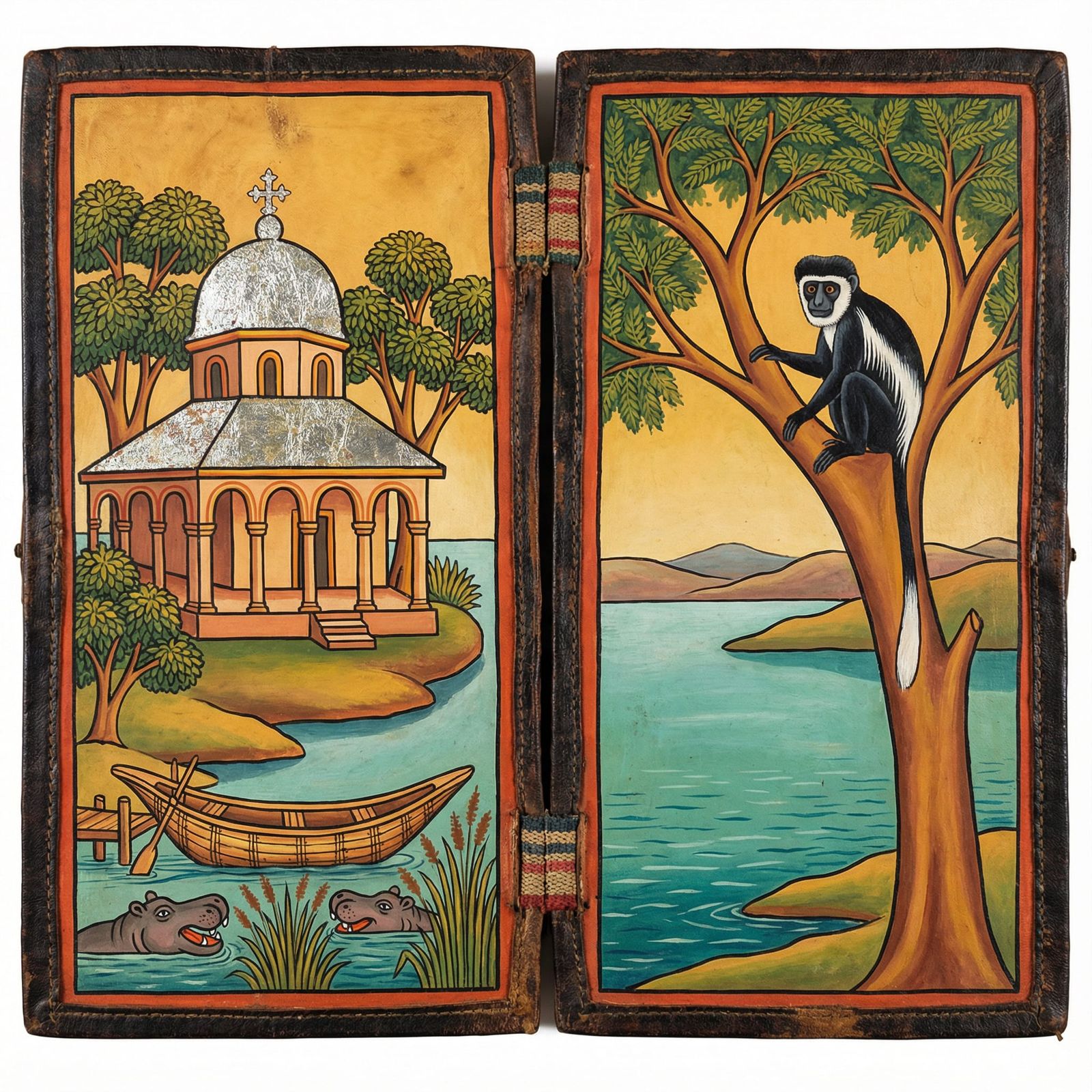 Ethiopian Orthodox Monastery Art on Lake Tana