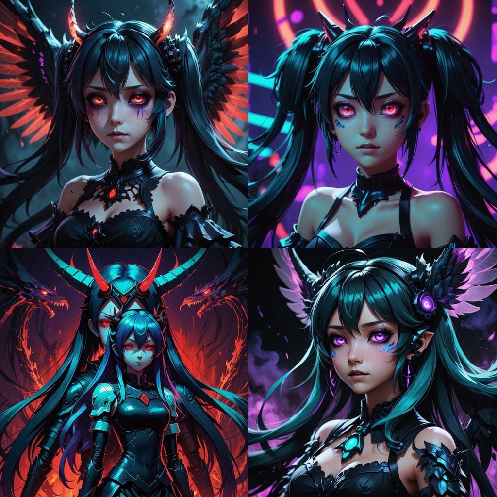 Dark Hatsune Miku in Demon Form
