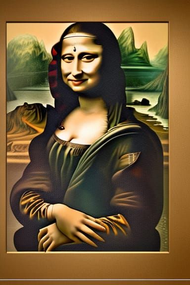Mona Aunty. 😆 (Indian Mona lisa)