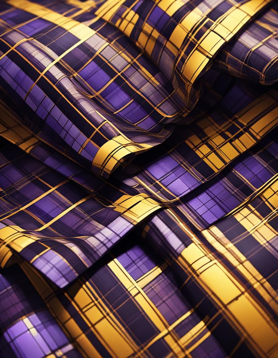 Detailed Plaid Pattern in Dark Fantasy Style