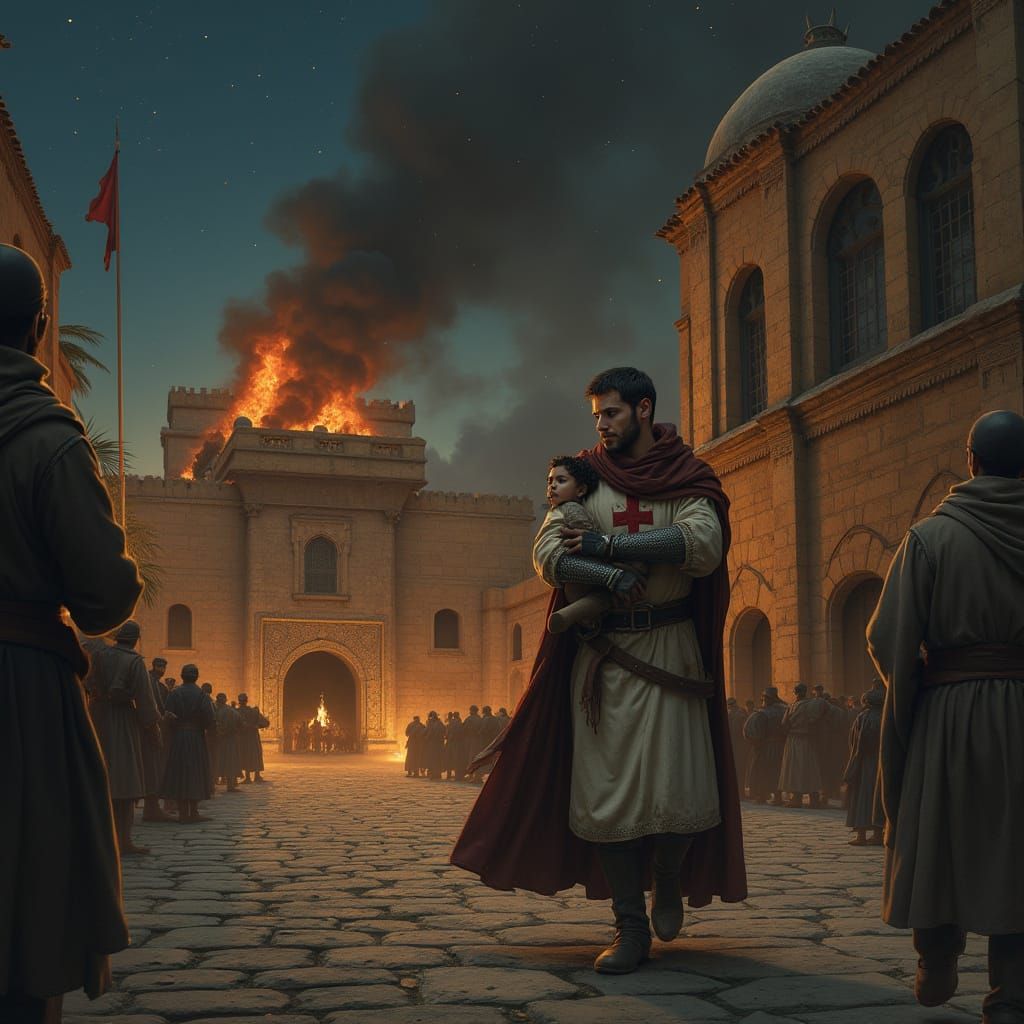 Crusader-Era Drama Under Starry Night Sky