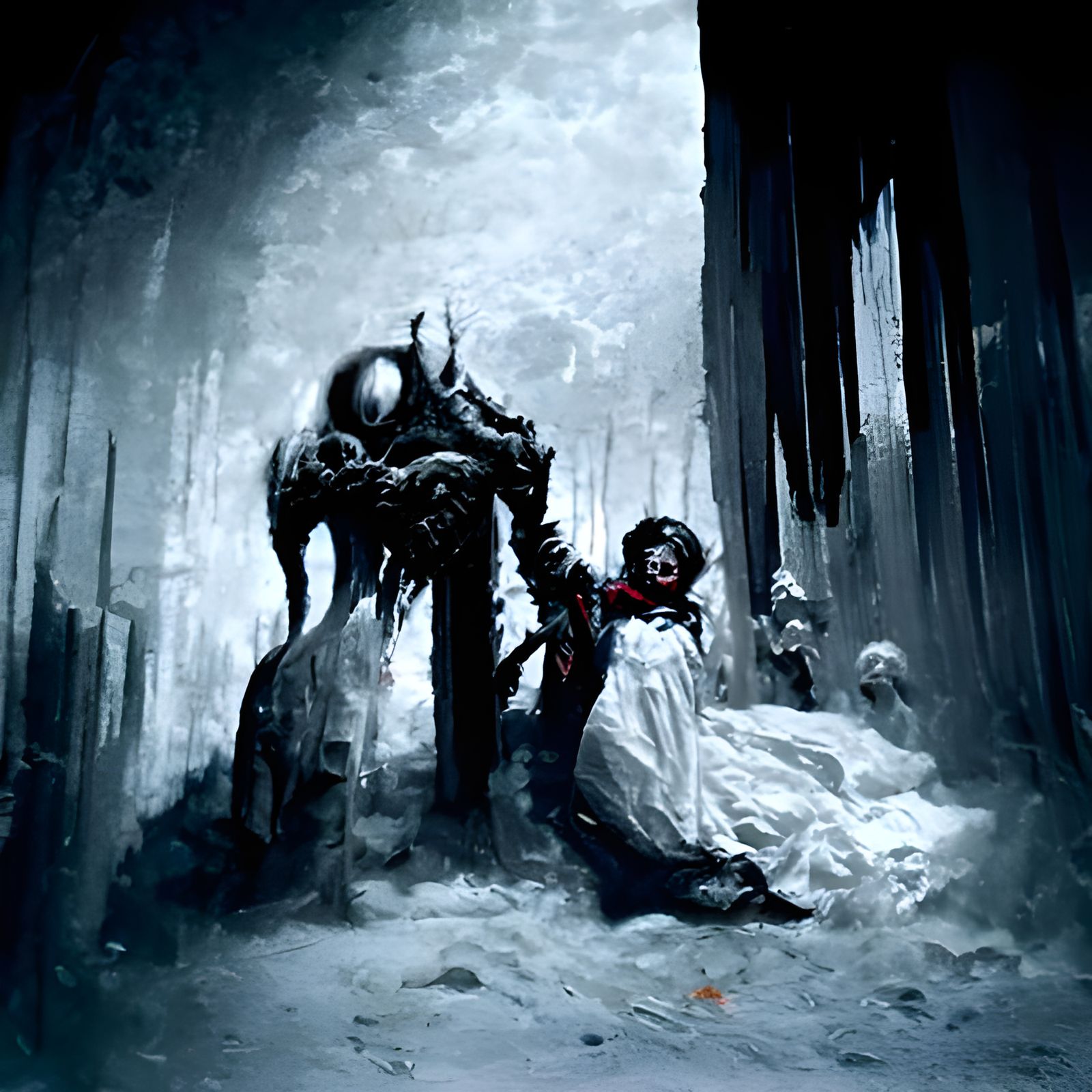 Dark Fairy Tale in Gustave Doré Style