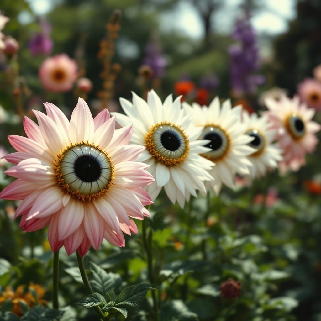 Eyeball Flowers in Rococo Garden