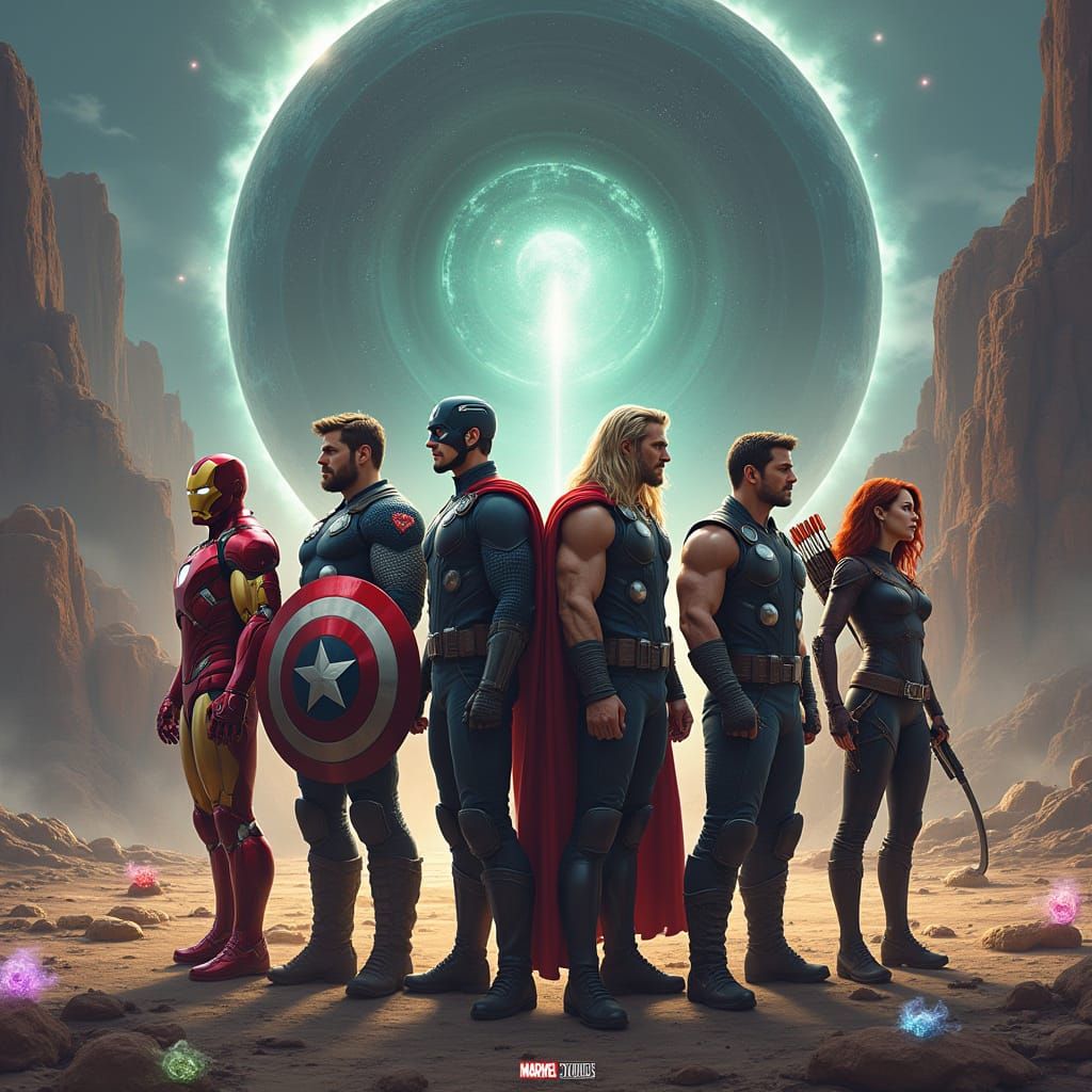 Marvel Heroes Stand Ready in Epic Infinity Realm Battle Scen...