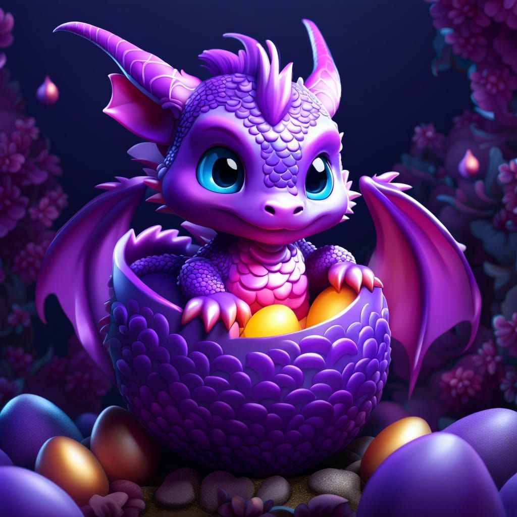 Baby purple dragon