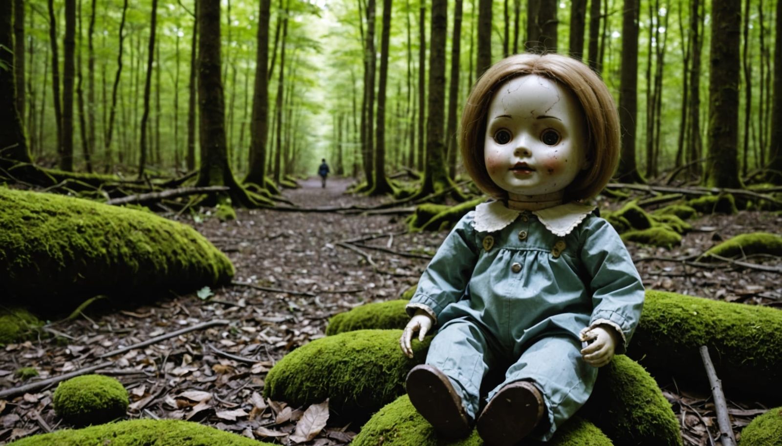 Creepy Abandoned Doll in Aokigahara Forest