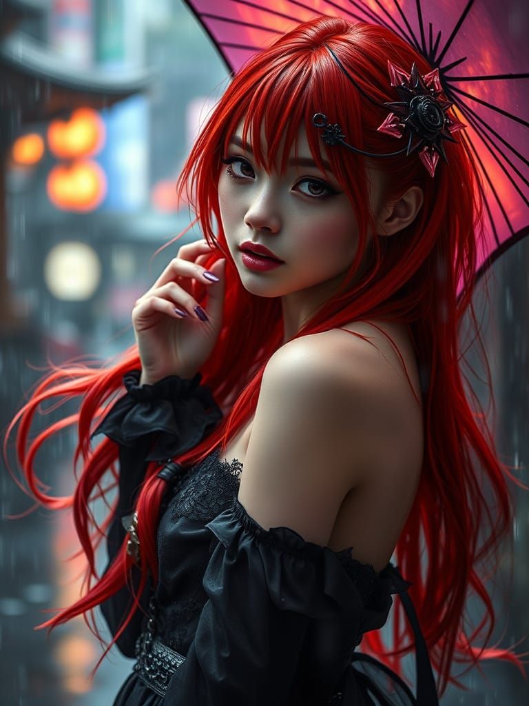 Sensual Fantasy Fairy Dances in the Rain