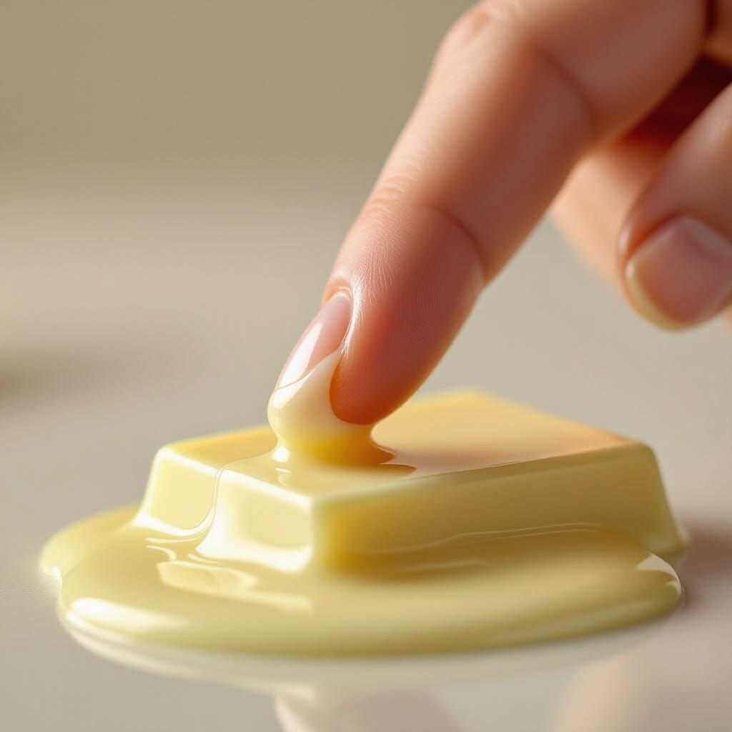 Melting White Chocolate Macro Portrait in 8K