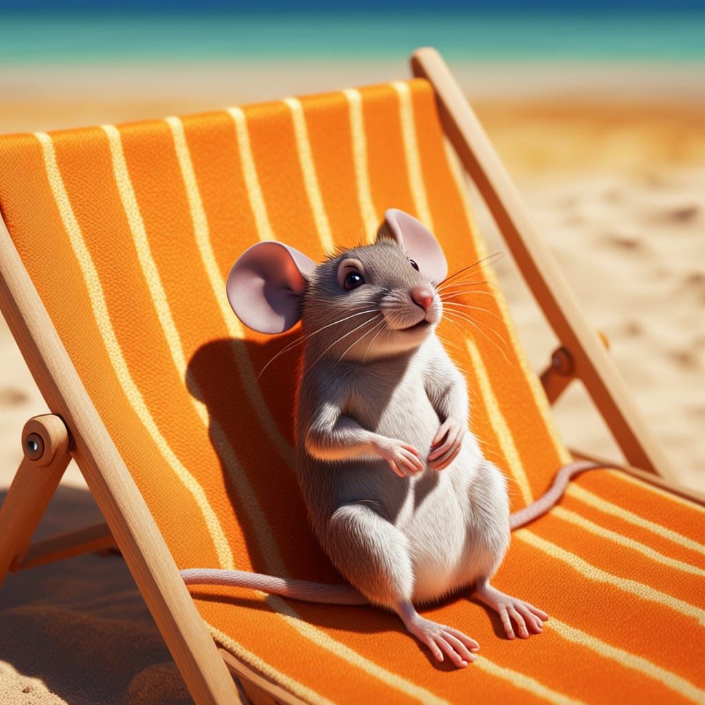 Vibrant Mouse Relaxation in Pixar Style